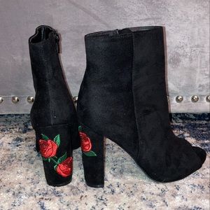 Peep Toe Ankle Booties